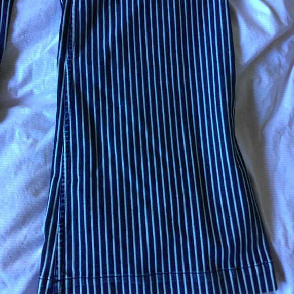 Navy Pin-Stripped Straight Leg Pants NWOT - Picture 8 of 8